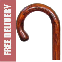 Cherry Crook Handle Walking Stick